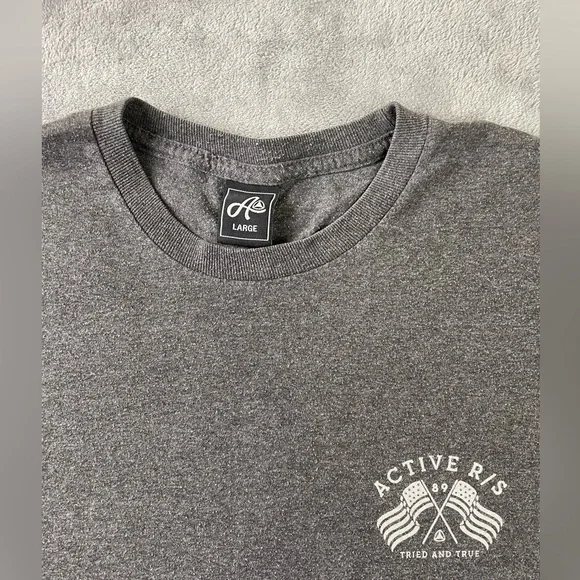 Active Ride Shop 89 T Shirt Mens Large Gray Logo Graphic Skate Surf Skater Vtg - Picture 3 of 10